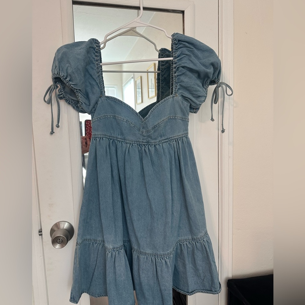 Stitch and feather dress